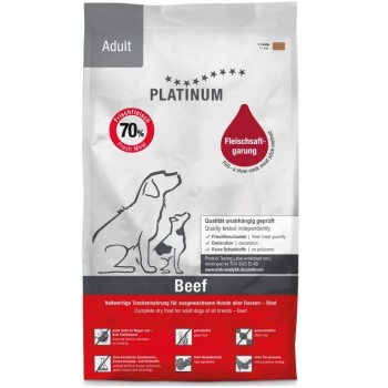 PLATINUM Adult Beef - semi-moist dog food - 15kg