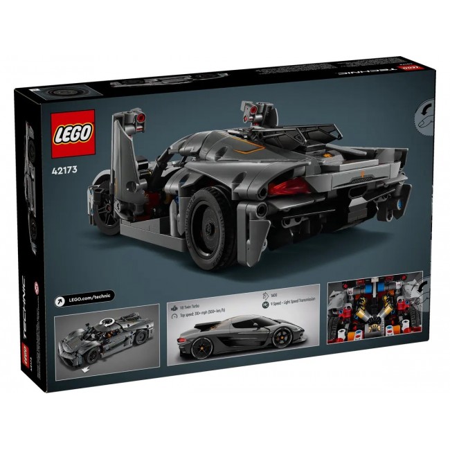 LEGO TECHNIC 42173 Koenigsegg Jesko Absolute Grey Hypercar