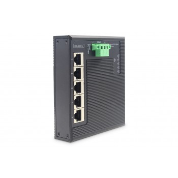 Digitus 5 Port Gigabit Ethernet Network Switch Switch, Flat, Industrial, Unmanaged