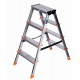 Krause Dopplo double-sided step ladder silver