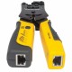 Intellinet Universal Modular Plug Crimping Tool and Cable Tester, 2-in-1 Crimper and Cable Tester: Cuts, Strips, Terminates and Tests, RJ45/RJ11/RJ12/RJ22