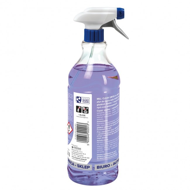Mill Clean Wash liquid for cleaning windows, glass, mirrors, tiles with macchia fragrance 1.22 L Mill Clean Wash liquid for cleaning windows, glass, mirrors, tiles with macchia fragrance 1.22 L
