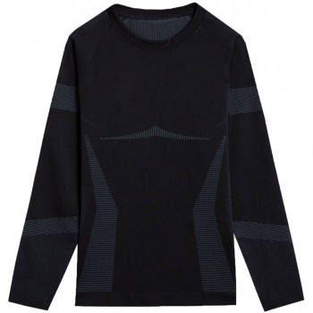 Women's thermoactive sweatshirt 4F F113 deep black 4FAW23USEAF113 20S XS/S