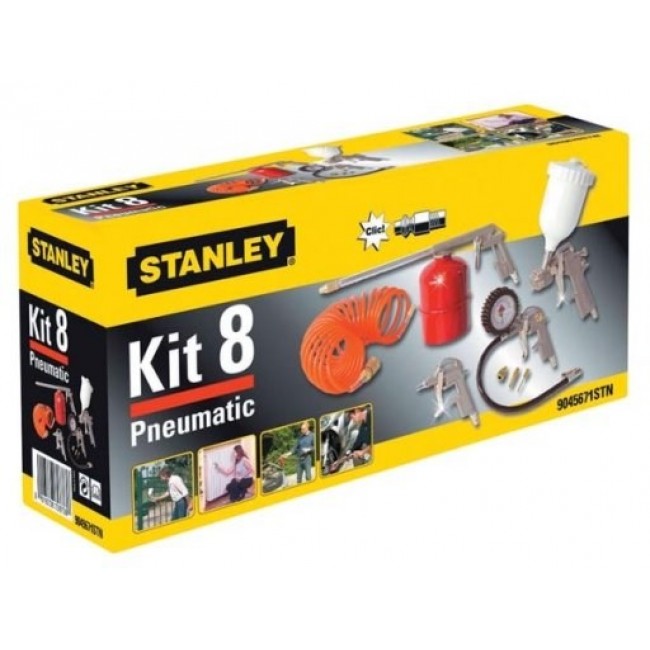 STANLEY PNEUMATIC TOOL SET 8 pcs. STANLEY PNEUMATIC TOOL SET 8 pcs.