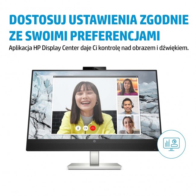 HP E-Series E27m G4 QHD USB-C Conferencing Monitor HP E-Series E27m G4 QHD USB-C Conferencing Monitor