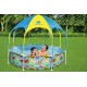 Bestway Steel Pro 2.44m x 51cm Splash-in-shade Play Pool, Orange/Yellow