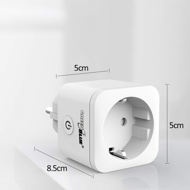 GreenBlue WiFi remote controlled socket, Android/iOS/Alexa/Google Home, energy cons. Energy, timer, max 3680W, type F, GB720 F GreenBlue WiFi remote controlled socket, Android/iOS/Alexa/Google Home, energy cons. Energy, timer, max 3680W, type F, GB720 F