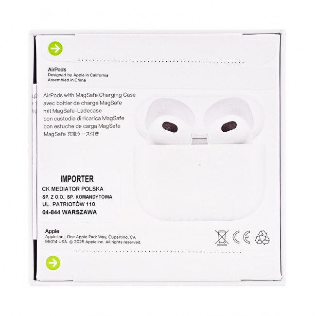 Apple AirPods 3 in-ear headset Calls/music Bluetooth White Remade / Refurbished