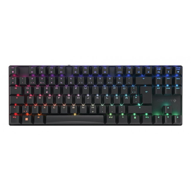 CHERRY MX 8.2 TKL Wireless RGB keyboard Gaming USB + RF Wireless + Bluetooth QWERTZ German Black