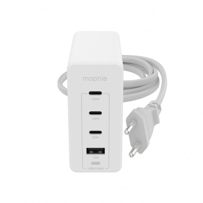 mophie Accessories-Wall Adapter-USB-C-PD-HUB-120W-GAN-White-EU(3xUSBC + 1xUSBA) mophie Accessories-Wall Adapter-USB-C-PD-HUB-120W-GAN-White-EU(3xUSBC + 1xUSBA)