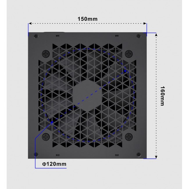 Gembird CCC-PSUGOLD-750W Power supply unit Fornax Power 750W active PFC 12cm fan 80+Gold
