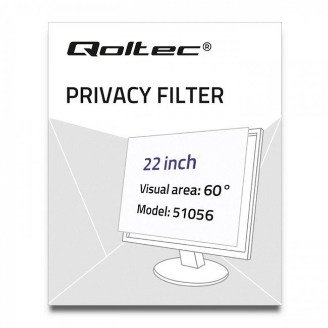 Qoltec 51056 display privacy filter 55.9 cm (22