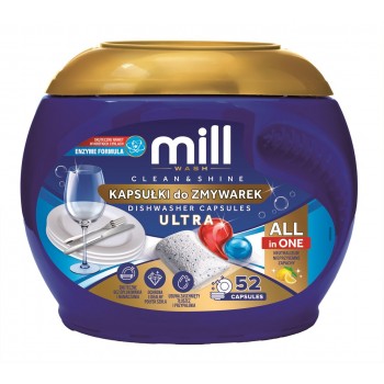 MILL CLEAN&SHINE Ultra 52 Dishwasher Capsules, 3kg