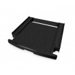 Washing machine and dryer stacking kit with drawer and strap, black