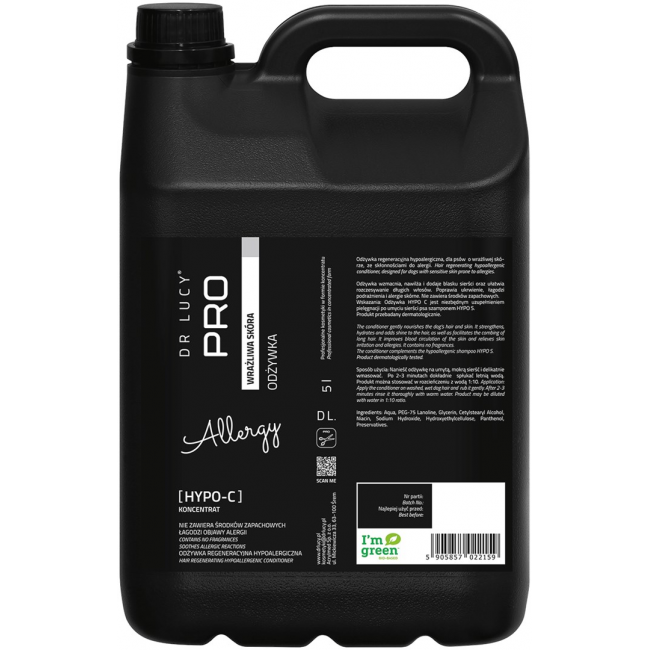 DR LUCY Hypo C sensitive skin - conditioner for dogs - 5l