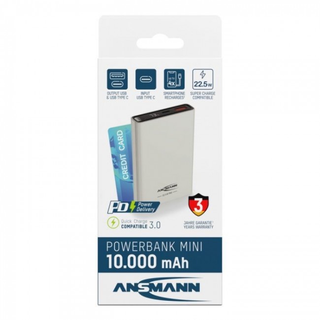 Ansmann 1700-0156 power bank Lithium-Ion (Li-Ion) 10000 mAh White