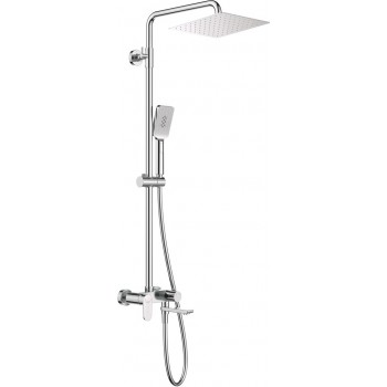 Shower head with bathtub mixer - movable spout