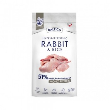 BALTICA Nutraceutic Hypoallergenic S Rabbit with rice - dry dog food - 3kg