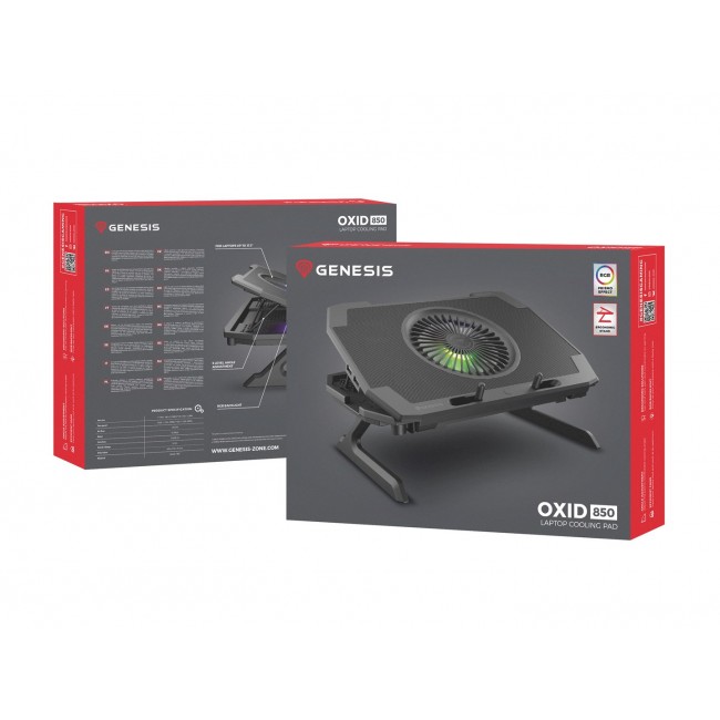 GENESIS Oxid 850 laptop cooling pad 43.9 cm (17.3