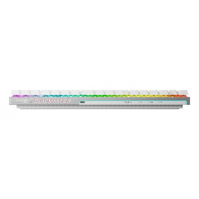 CHERRY MX 8.2 Pro TMR Wireless keyboard Gaming USB + RF Wireless + Bluetooth QWERTZ German Silver, White
