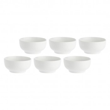 Set of 6 Essenziale Fruit Bowls - White, 13 cm