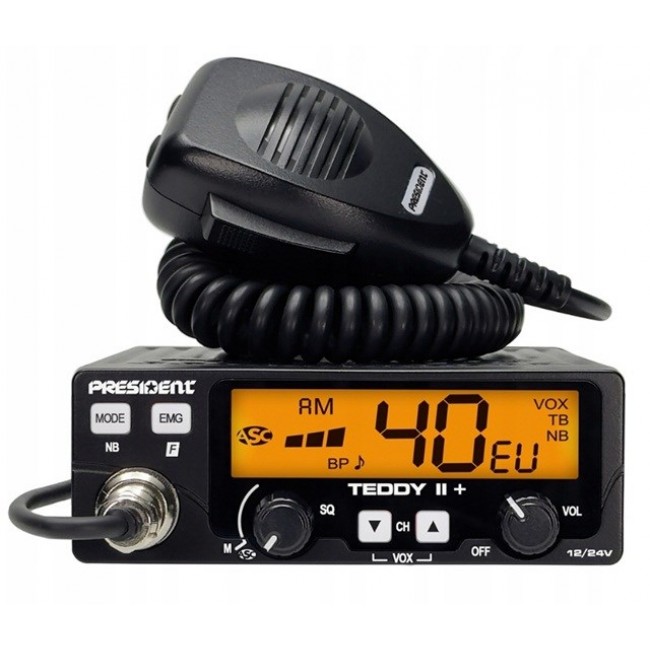 President Teddy II+ AM/FM CB radio Black President Teddy II+ AM/FM CB radio Black
