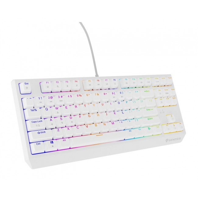 GENESIS Thor 230 TKL keyboard Gaming USB QWERTY US English White GENESIS Thor 230 TKL keyboard Gaming USB QWERTY US English White