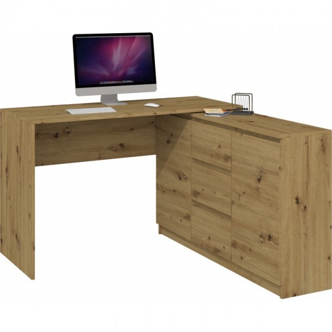 Topeshop BIURKO PLUS ARTISAN computer desk Oak colour Topeshop BIURKO PLUS ARTISAN computer desk Oak colour