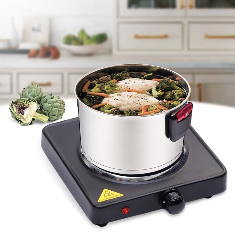 Maestro MR-771-1 hob 1000W Black Countertop Sealed plate 1 zone(s)