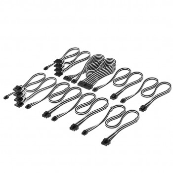 Corsair Kabelset, Type 4, DC Cable Pro Kit, einzeln ummantelt - schwarz / wei 