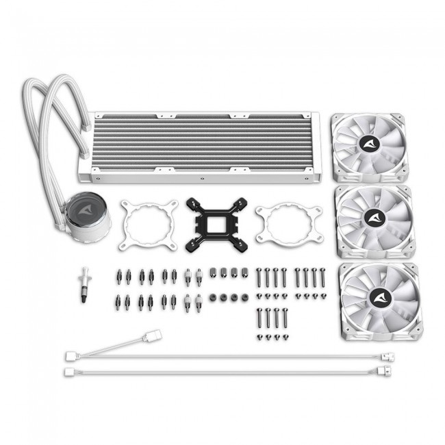 Sharkoon S90 Processor All-in-one liquid cooler 12 cm White 1 pc(s)
