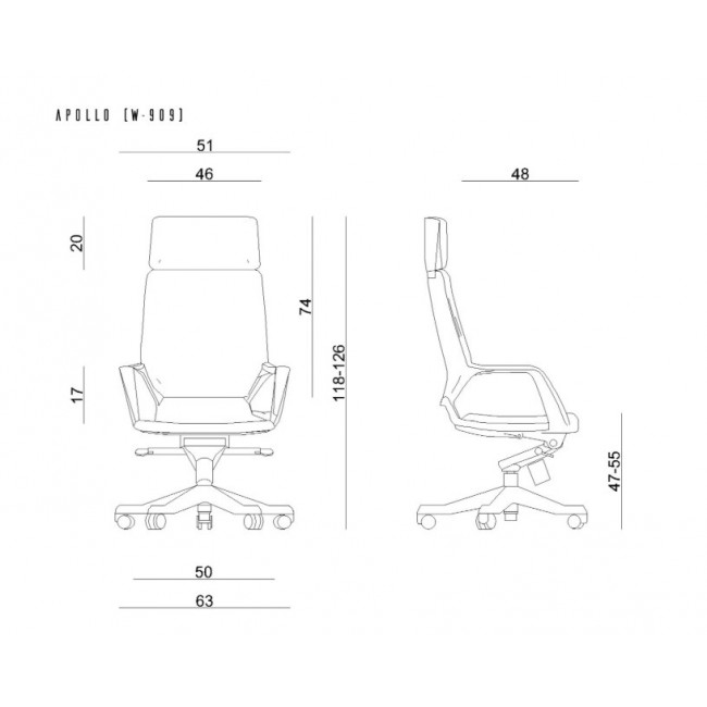 Apollo BL417 office chair slategrey/black