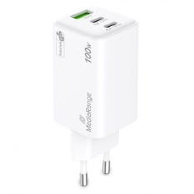 MediaRange MRMA123 mobile device charger Laptop, Smartphone, Tablet White AC Fast charging Indoor
