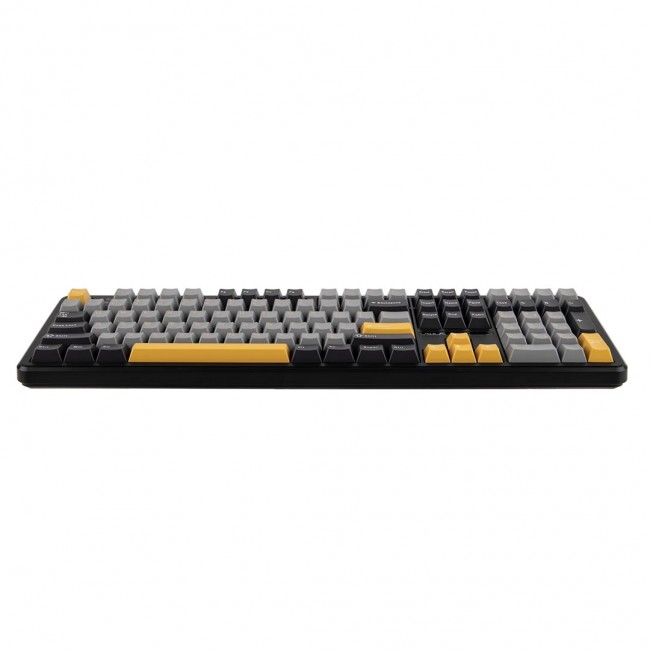 F108 Gray+Orange+Deep Gray Gasket Keyboard with Volcano RGB Switches AULA