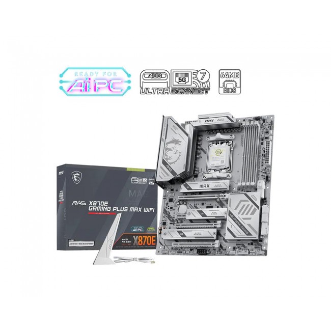 MSI MAG X870E GAMING PLUS MAX WIFI motherboard AMD X870E Socket AM5 ATX MSI MAG X870E GAMING PLUS MAX WIFI motherboard AMD X870E Socket AM5 ATX