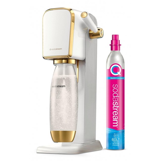 SodaStream Soda Maker ART White-Gold with PET Bottle 1L SodaStream Soda Maker ART White-Gold with PET Bottle 1L