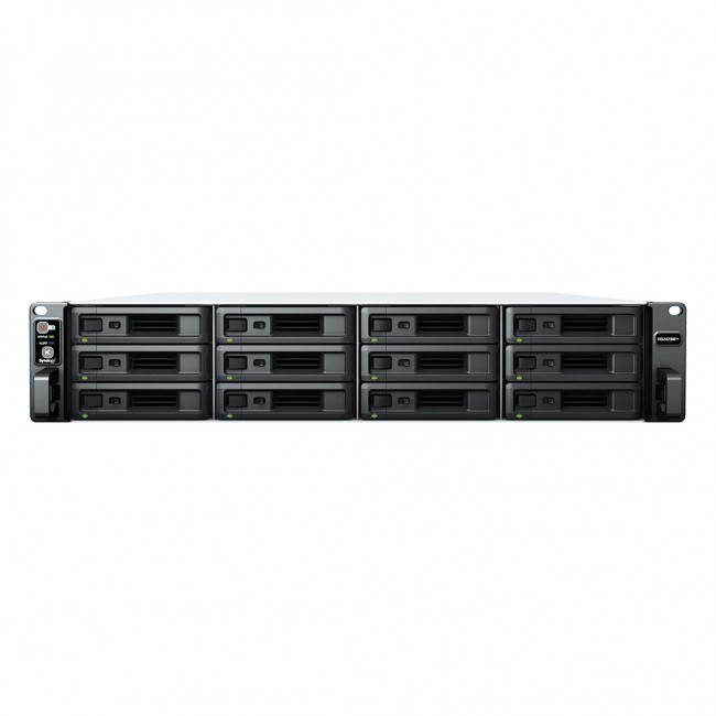 Synology RackStation RS2423+ NAS/storage server Rack (2U) Ryzen Embedded V1780B 8 GB DDR4 0 TB DiskStation Manager Black, Grey