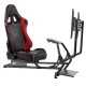 NanoRS RS160 Gaming Chair Racing Simulator Stand 3 in 1 PC Console Gamers Synthetic Leather Cover Steering Wheel Stand TV Bracket Up to 50 NanoRS RS160 Gaming Chair Racing Simulator Stand 3 in 1 PC Console Gamers Synthetic Leather Cover Steering Wheel Stand TV Bracket Up to 50
