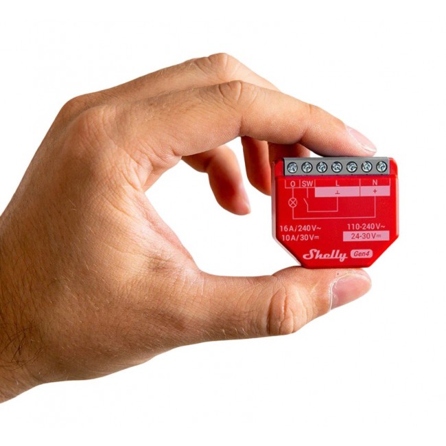 SHELLY 1PM Gen4 Smart switch Red SHELLY 1PM Gen4 Smart switch Red
