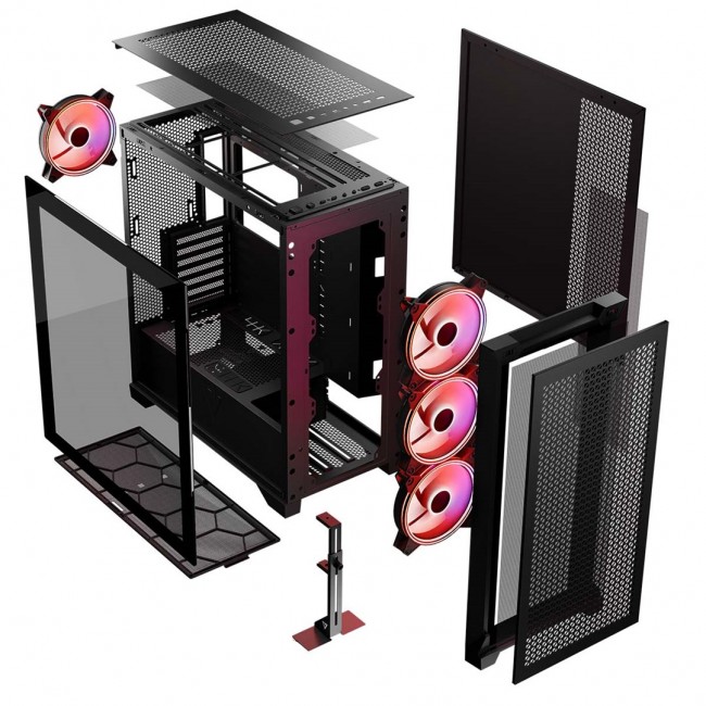 MODECOM Case VOLCANO EXPANSE T APEX ARGB MIDI Black MODECOM Case VOLCANO EXPANSE T APEX ARGB MIDI Black
