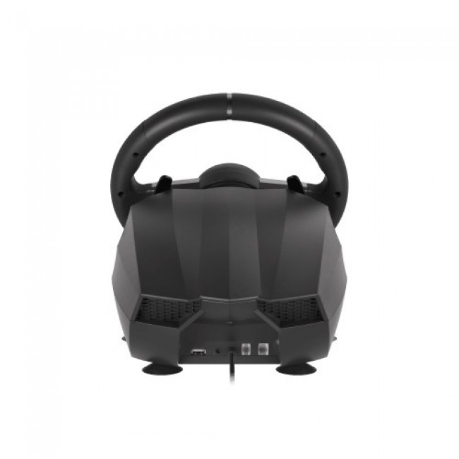 GENESIS Seaborg 400 Black, Silver USB Steering wheel + Pedals Nintendo Switch, PC, PlayStation 4, Playstation 3, Xbox 360, Xbox One, Xbox One S, Xbox One X