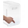 ELLE 8L mini fridge with LED make-up mirror, white ELLE 8L mini fridge with LED make-up mirror, white