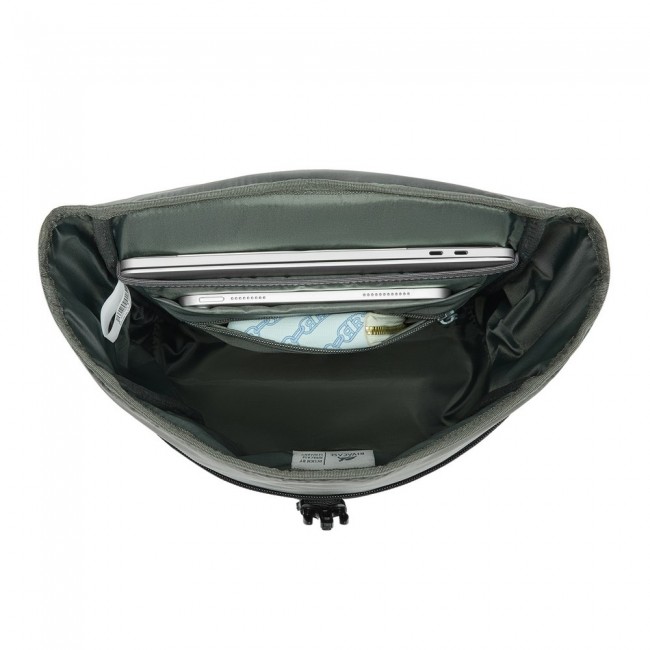 Rivacase Eden backpack Roll top backpack Black Polyester, PU leather Rivacase Eden backpack Roll top backpack Black Polyester, PU leather