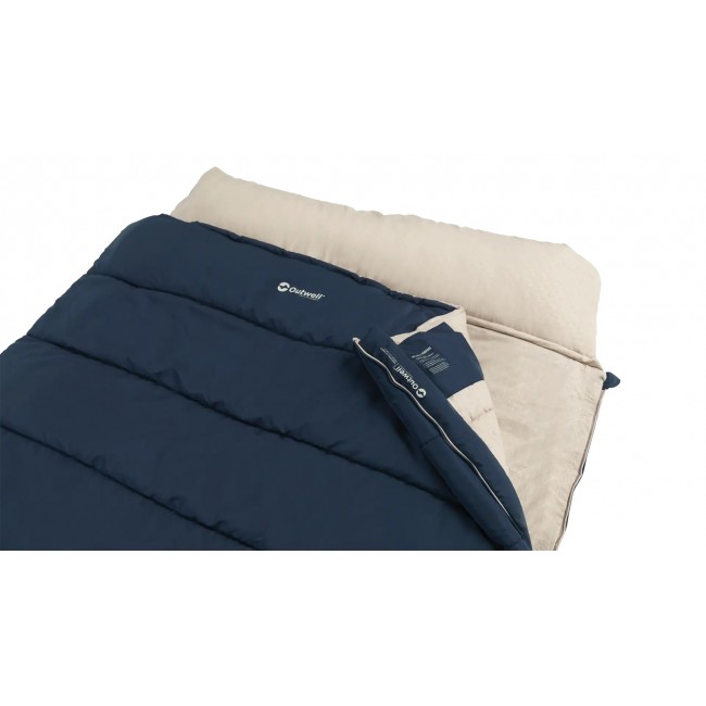Outwell Contour Lux Double Adult Rectangular sleeping bag Polyester Blue