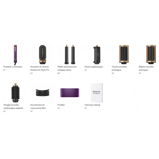 Dreame Airstyle Pro Purple Hair Dryer and Curling Iron