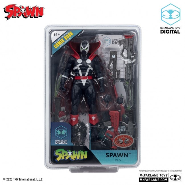 McFarlane Toys Spawn 77 (Black and Red) Comic and Digital Collectible Red Platinum Edition