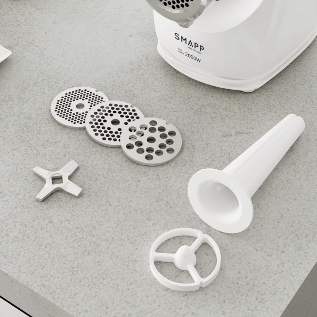 Mincer with shredder 489.81 SMAPP White Mincer with shredder 489.81 SMAPP White