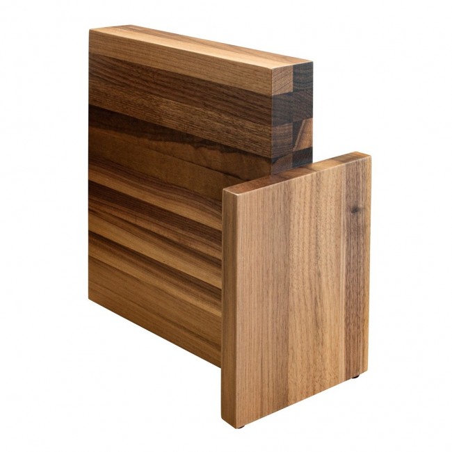 Magnetic block for 10 knives made of Artelegno walnut wood