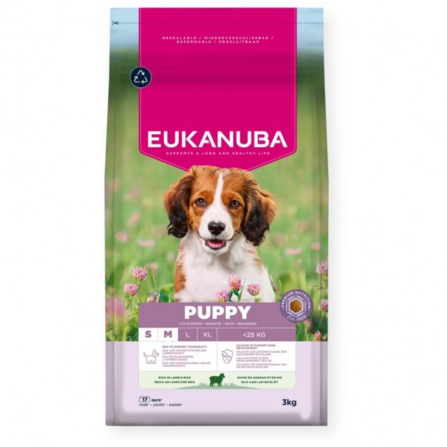 EUKANUBA Puppy Small/Medium Lamb & Rice - dry dog food - 3kg EUKANUBA Puppy Small/Medium Lamb & Rice - dry dog food - 3kg