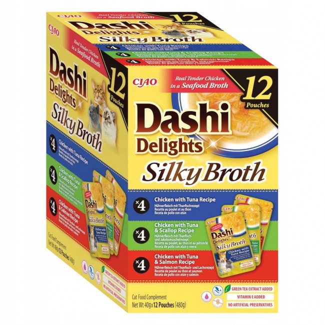 INABA Dashi Delights Silky Broth Chicken mix - wet cat food - 12x40g INABA Dashi Delights Silky Broth Chicken mix - wet cat food - 12x40g